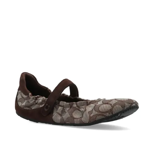 Patterned Strap Ballet Flats